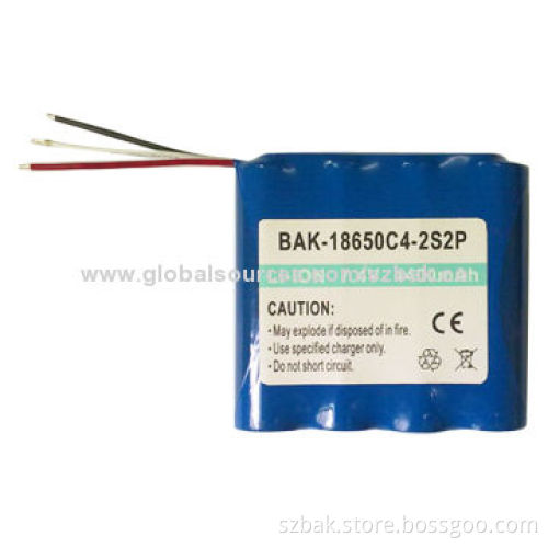 Rechargeable 18650 Li-ion Battery Pack with 7.4V Voltage and 4,400mAh Capacity